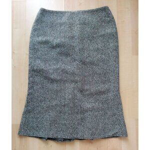 Classic Wool Tweed Lined Skirt - Flounce Fishtail Tulip Trumpet - Size 0 / XS